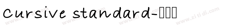 Cursive standard字体转换